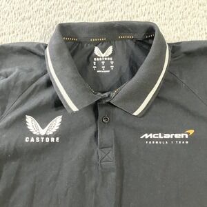 McLaren Formula 1 Team Shirt Mens Medium Black F1 Racing Castore Polo Teamwear